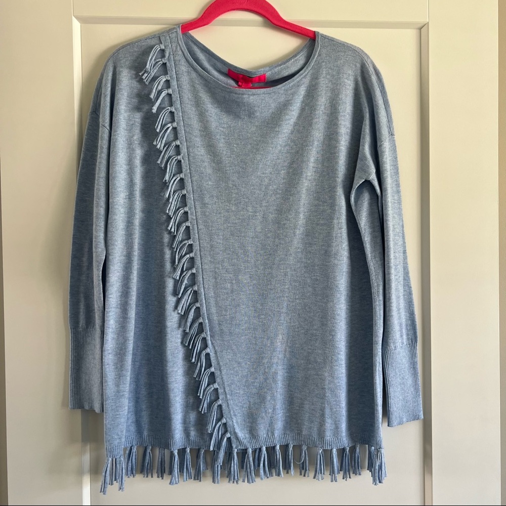 NWT Lilly Pulitzer Emberly Sweater Heathered Blue Peri Size XS